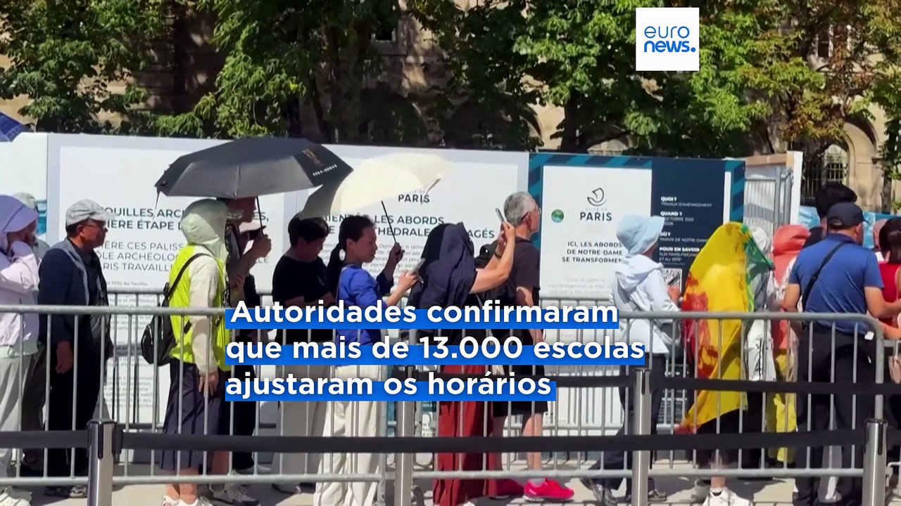 Calor extremo em França: 72 departamentos em alerta vermelho, trovoadas ao fim do dia