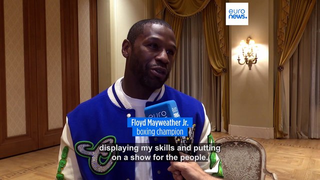 'I'm in great shape,' boxing legend Floyd Mayweather tells Euronews ahead of Athens fight