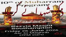 Informing Zikar Shuhda e Karbla at Razvia Masjid Southampton UK on 26th June 2026