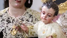 Virgen del Carmen  de San Gil en veneración extraordinaria tras las a labores de conservación