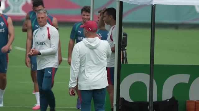 El entrenamiento de Portugal tras el record de Cristiano Ronaldo de anotar en seis mundiales