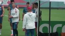 El entrenamiento de Portugal tras el record de Cristiano Ronaldo de anotar en seis mundiales