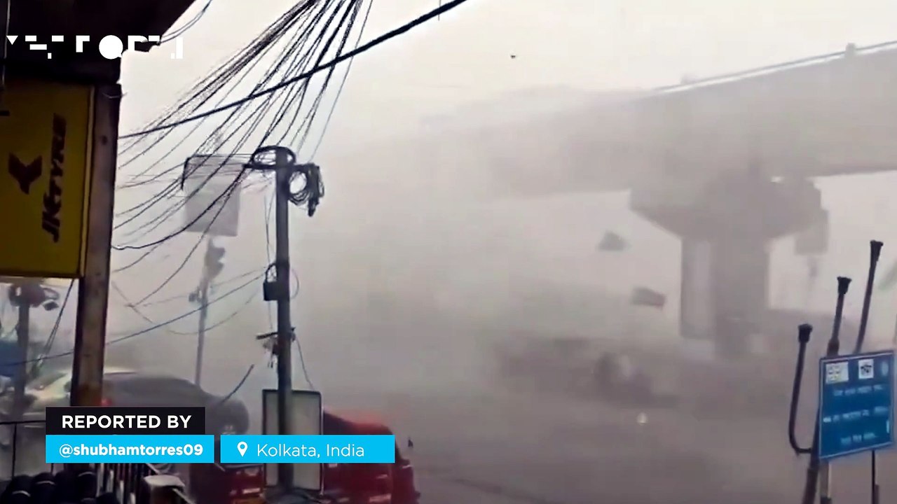 A wet downburst caused significant damage in Kolkata, India