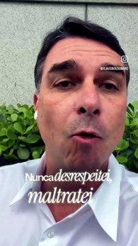 Flávio Bolsonaro grava vídeo de desculpas para Michelle