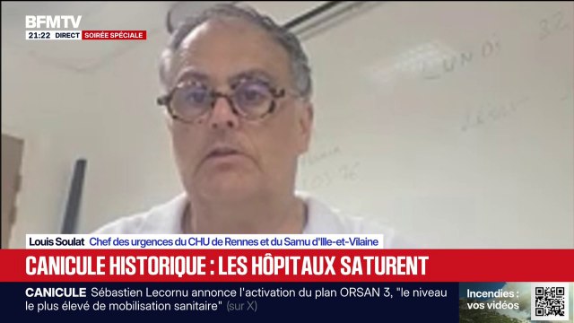 Canicule: On a deux fois plus de patients hospitalisés après leur passage aux urgences , note Louis Soulat, chef des urgences du CHU de Rennes