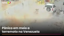 Vídeo mostra correria e destruição durante terremoto na Venezuela