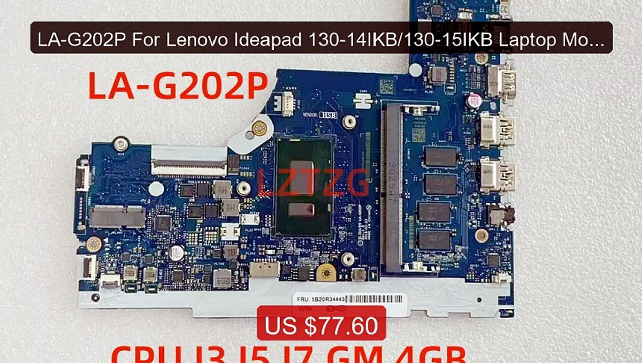 LA-G202P For Lenovo Ideapad 130-14IKB/130-15IKB Laptop Motherb... -- Hot Deal 2026 | Limited Offer!