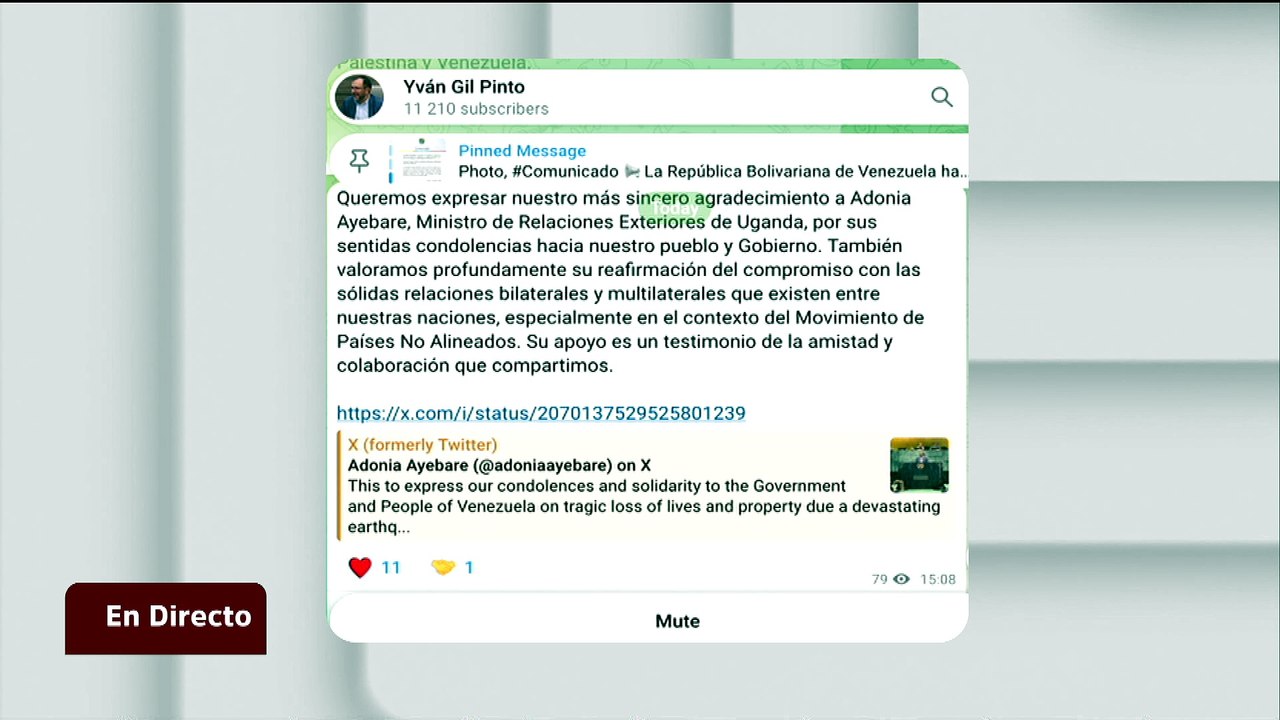 Venezuela agradece la solidaridad de naciones hermanas tras los eventos sísmicos