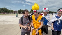 Un fan japonés vestido de Goku y su 'onda vital'