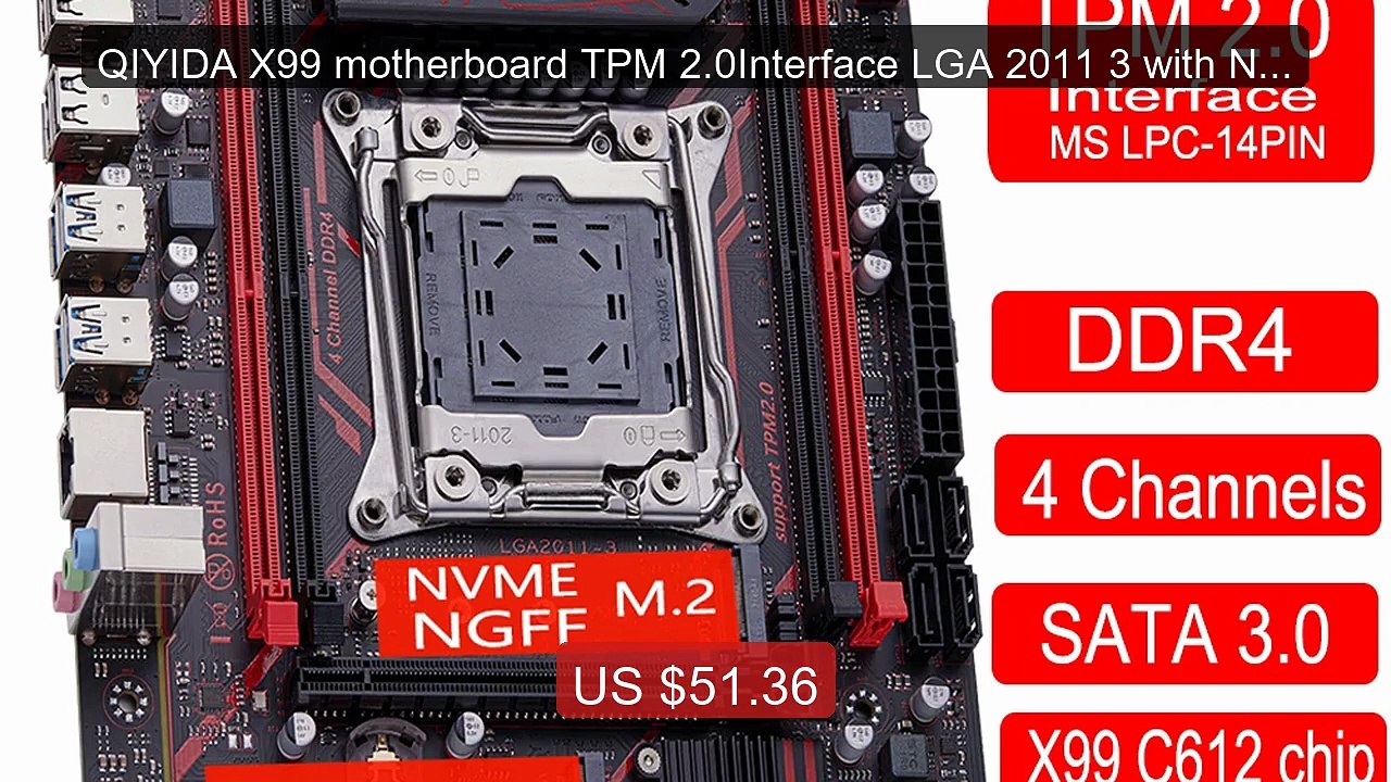 QIYIDA X99 motherboard TPM 2.0Interface LGA 2011 3 with NVME N... -- Best Buy 2026 | Great Quality!