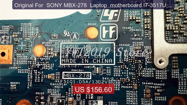 Original For SONY MBX-278 Laptop motherboard I7-3517U CPU ... Best Buy 2026 | Great Quality!