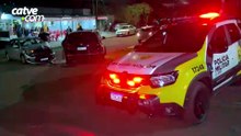 Onix e Tiguan se envolvem em forte batida na Vila Tolentino, em Cascavel