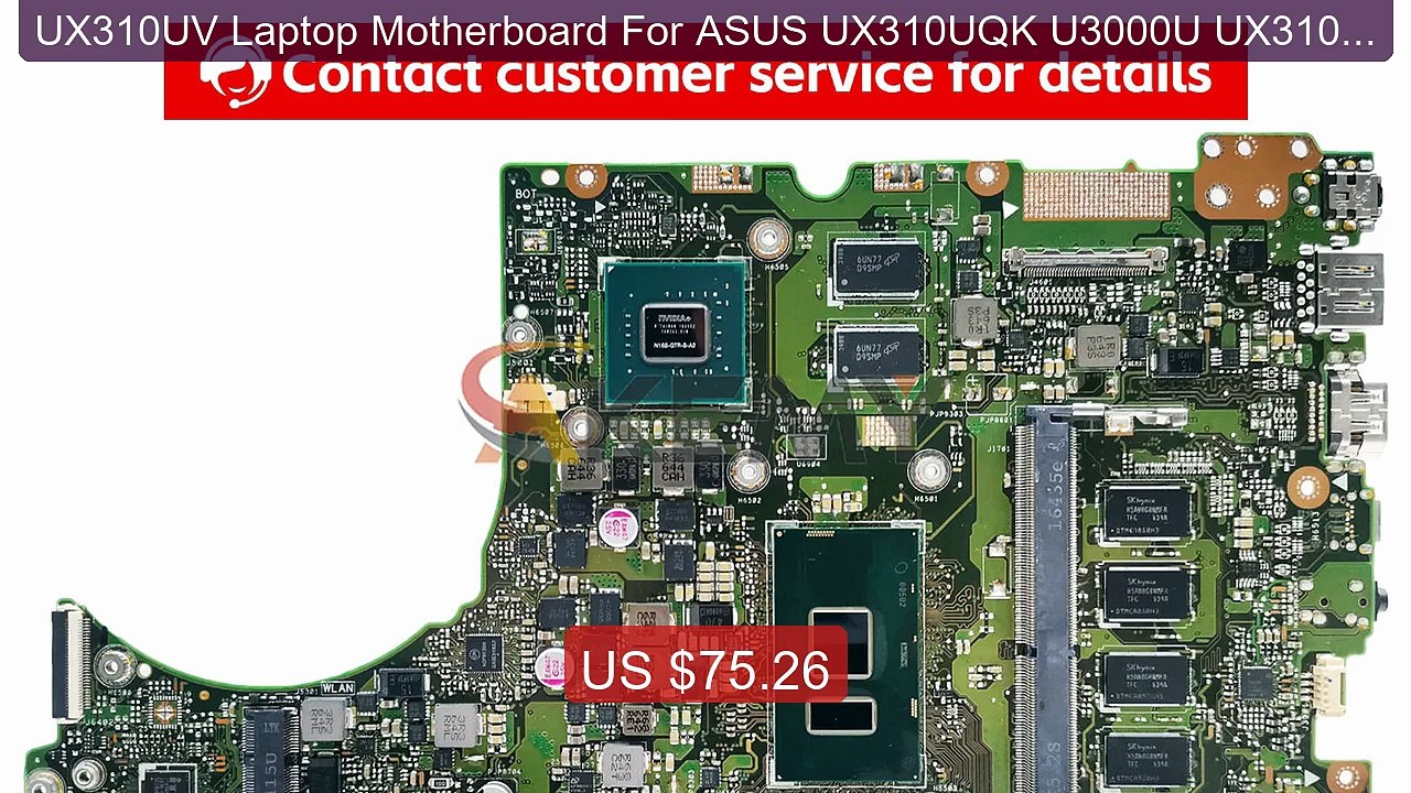 UX310UV Laptop Motherboard For ASUS UX310UQK U3000U UX310UV UX... -- Best Buy 2026 | Great Quality!