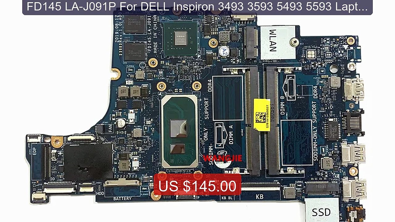 FD145 LA-J091P For DELL Inspiron 3493 3593 5493 5593 Laptop Mother... -- Best Deal 2026 | Shop Now!