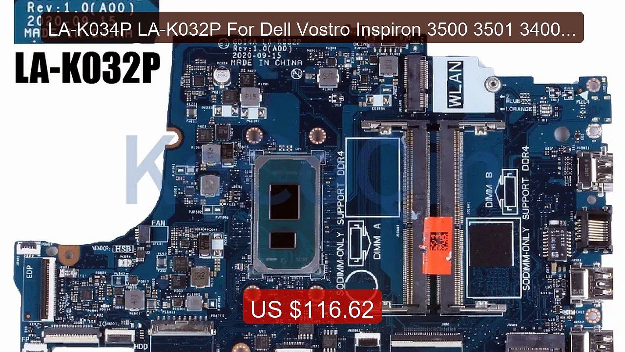 LA-K034P LA-K032P For Dell Vostro Inspiron 3500 3501 3400 Not... -- Amazing Value 2026 | Must Have!