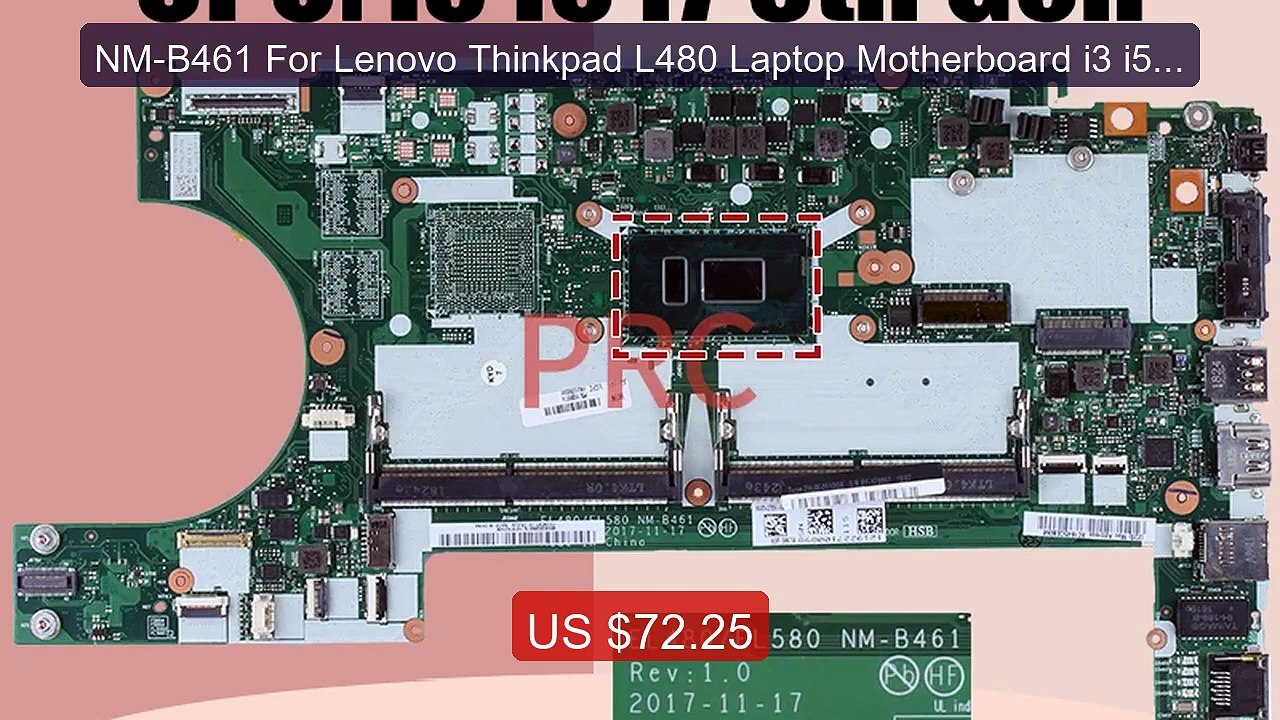 NM-B461 For Lenovo Thinkpad L480 Laptop Motherboard i3 i5 i... -- Top Pick 2026 | Unbeatable Price!