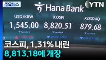 코스피, 1.31% 내린 8,813.18에 개장 / YTN