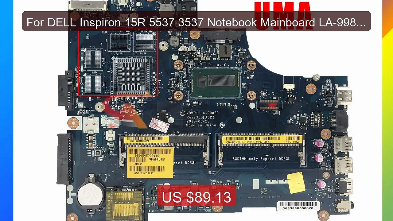 For DELL Inspiron 15R 5537 3537 Notebook Mainboard LA-9981P i... -- Amazing Value 2026 | Must Have!