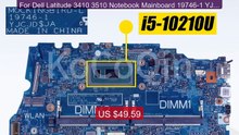For Dell Latitude 3410 3510 Notebook Mainboard 19746-1 YJCJD 0PD7R... -- Best Deal 2026 | Shop Now!