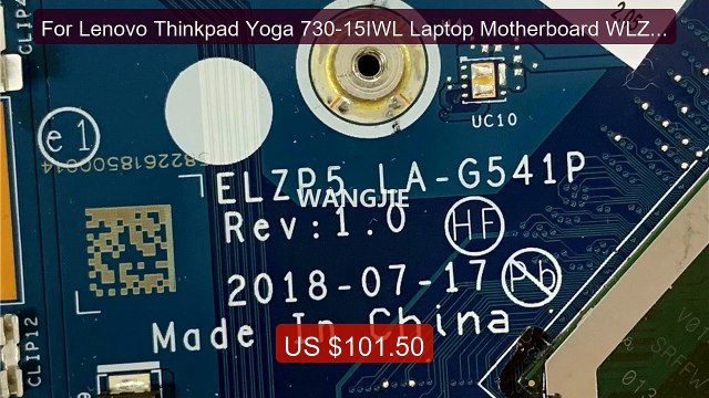 For Lenovo Thinkpad Yoga 730-15IWL Laptop Motherboard WLZP5 LA-G541... Top Rated 2026 | Buy Now!