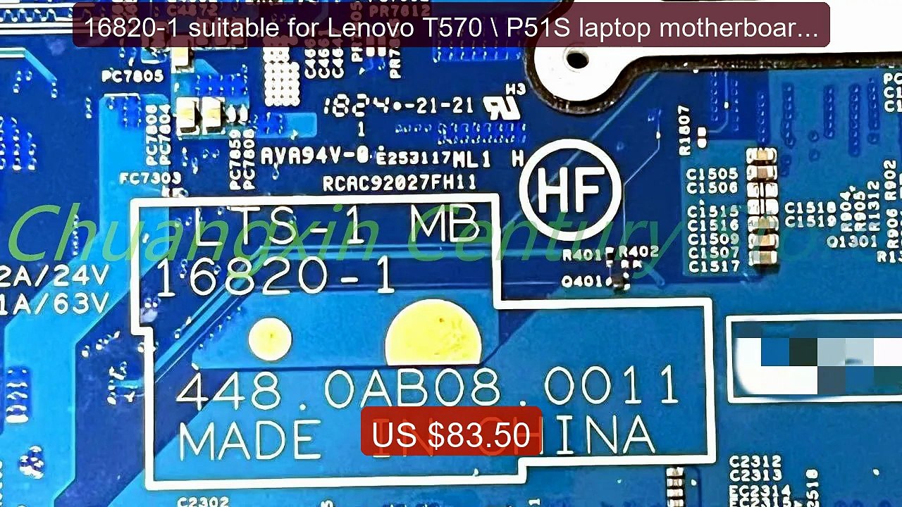 16820-1 suitable for Lenovo T570 \ P51S laptop motherboard with I5... -- Best Deal 2026 | Shop Now!