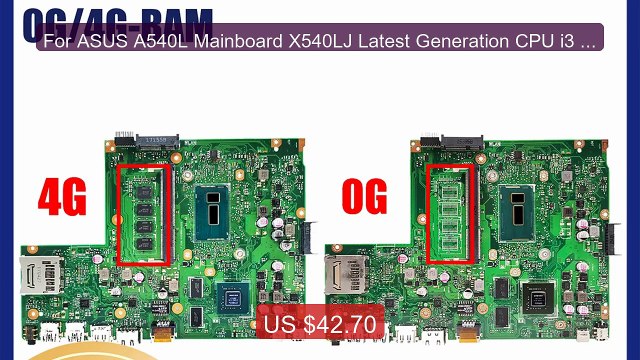 For ASUS A540L Mainboard X540LJ Latest Generation CPU i3 i5 i7... Hot Deal 2026 | Limited Offer!