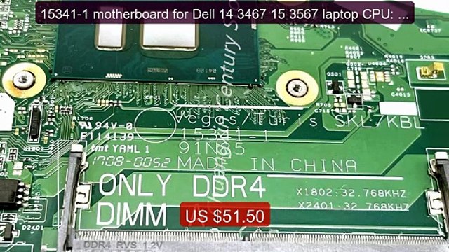 15341-1 motherboard for Dell 14 3467 15 3567 laptop CPU: I3 I5 I7-... Top Rated 2026 | Buy Now!