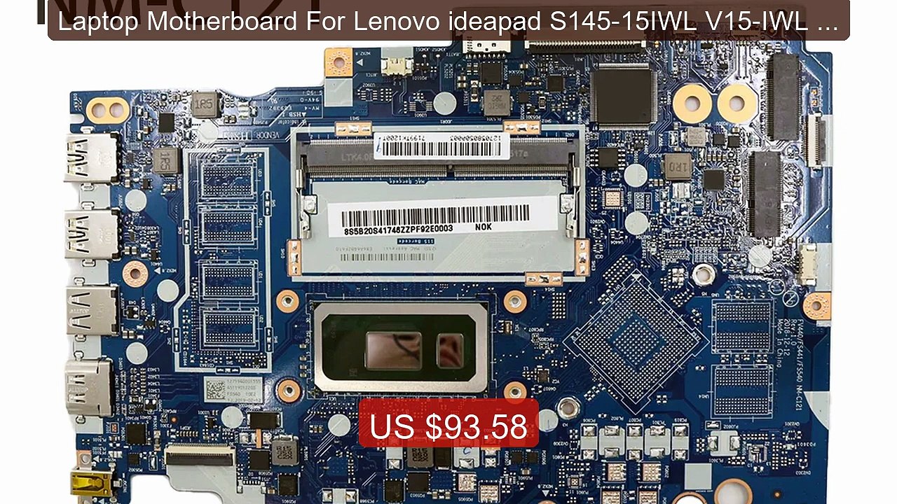Laptop Motherboard For Lenovo ideapad S145-15IWL V15-IWL FV44... -- Amazing Value 2026 | Must Have!