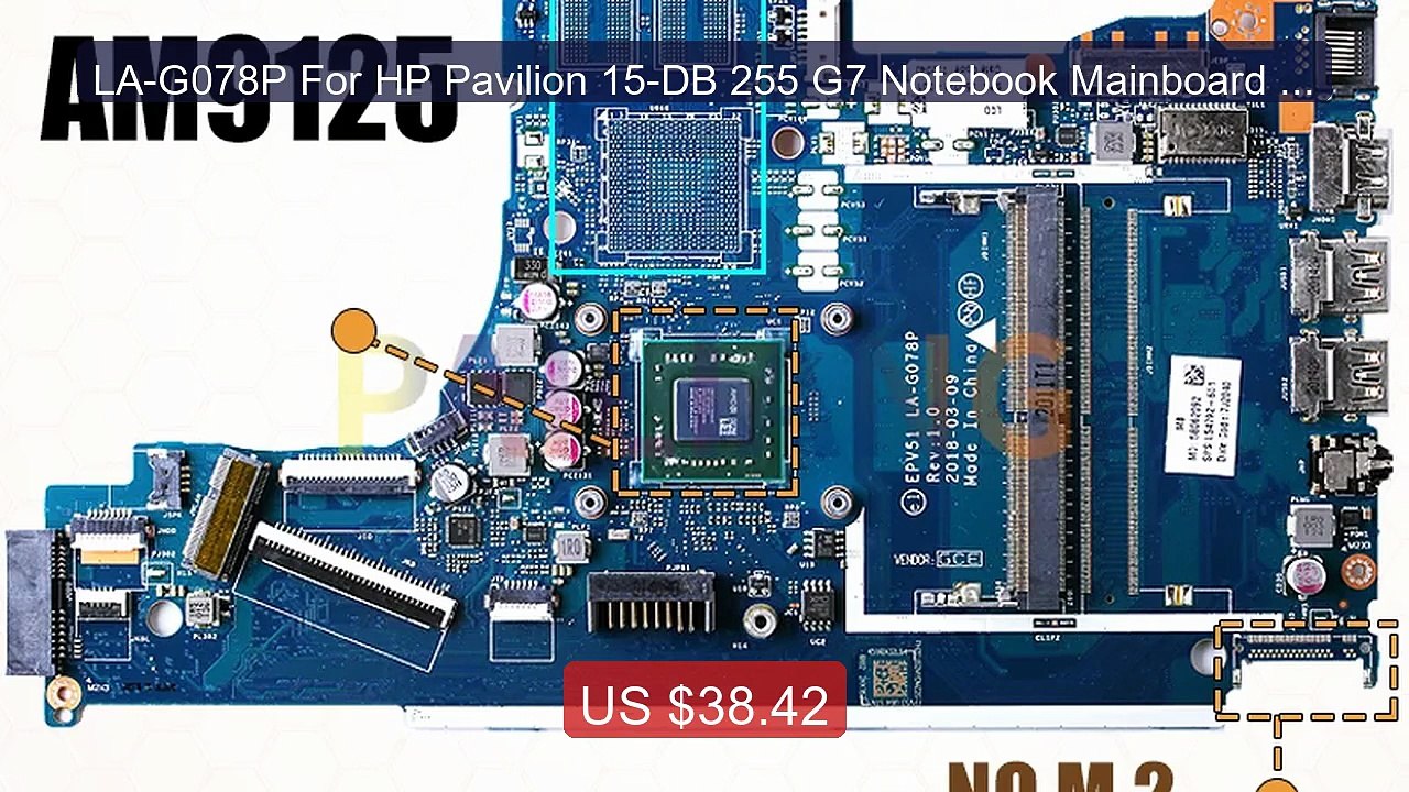 LA-G078P For HP Pavilion 15-DB 255 G7 Notebook Mainboard EPV51 LA-G... -- Top Rated 2026 | Buy Now!