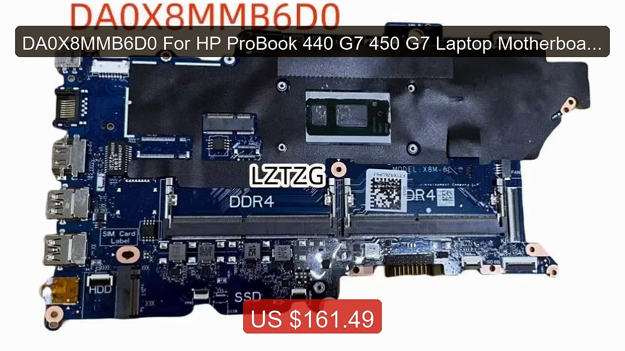 DA0X8MMB6D0 For HP ProBook 440 G7 450 G7 Laptop Motherboard CPU I3-... -- Top Rated 2026 | Buy Now!