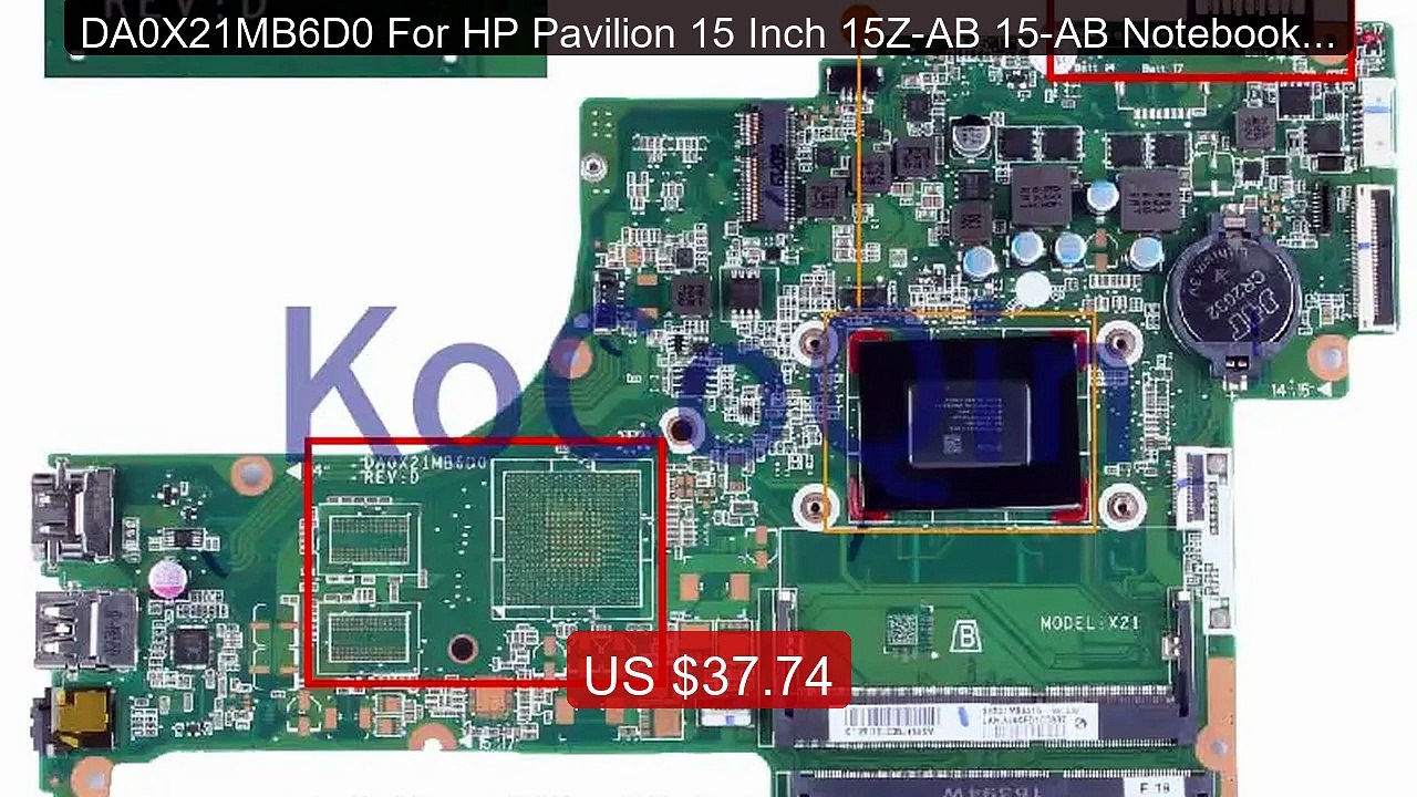 DA0X21MB6D0 For HP Pavilion 15 Inch 15Z-AB 15-A...