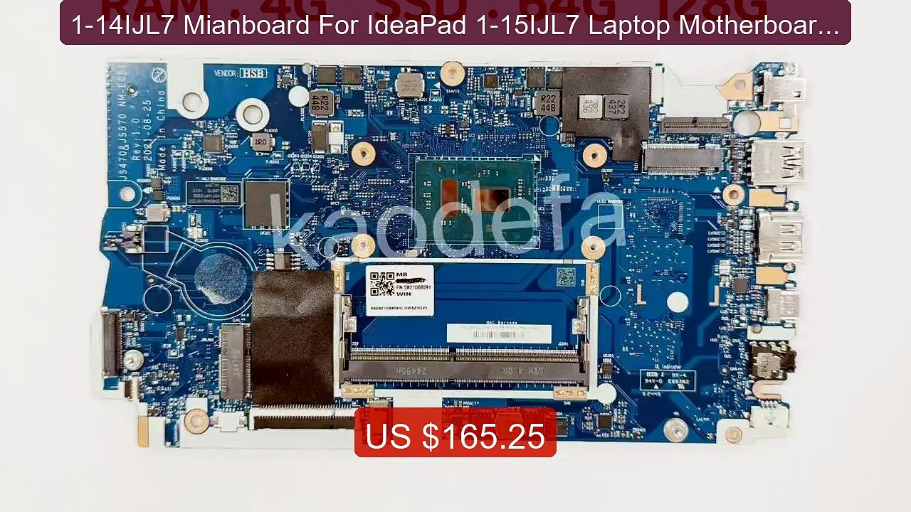 1-14IJL7 Mianboard For IdeaPad 1-15IJL7 Laptop Motherboard CP... -- Amazing Value 2026 | Must Have!