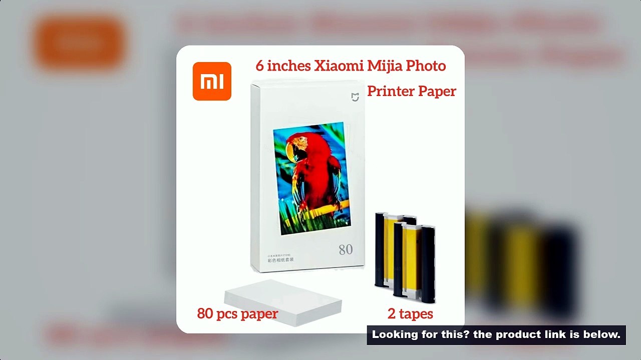 Xiaomi Mi Photo Printer Dedicated 6-inch 80 pcs Back Self-adhesive Photo Paper Colored Tape Set HD P