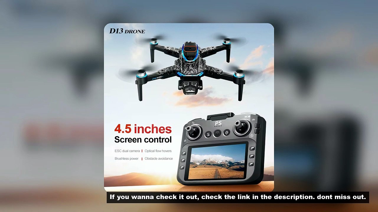 New D13 RC Drone 4K Professional HD Triple Camera 5G WIFI FPV Dron 360� Obstacle Avoidance Brushless