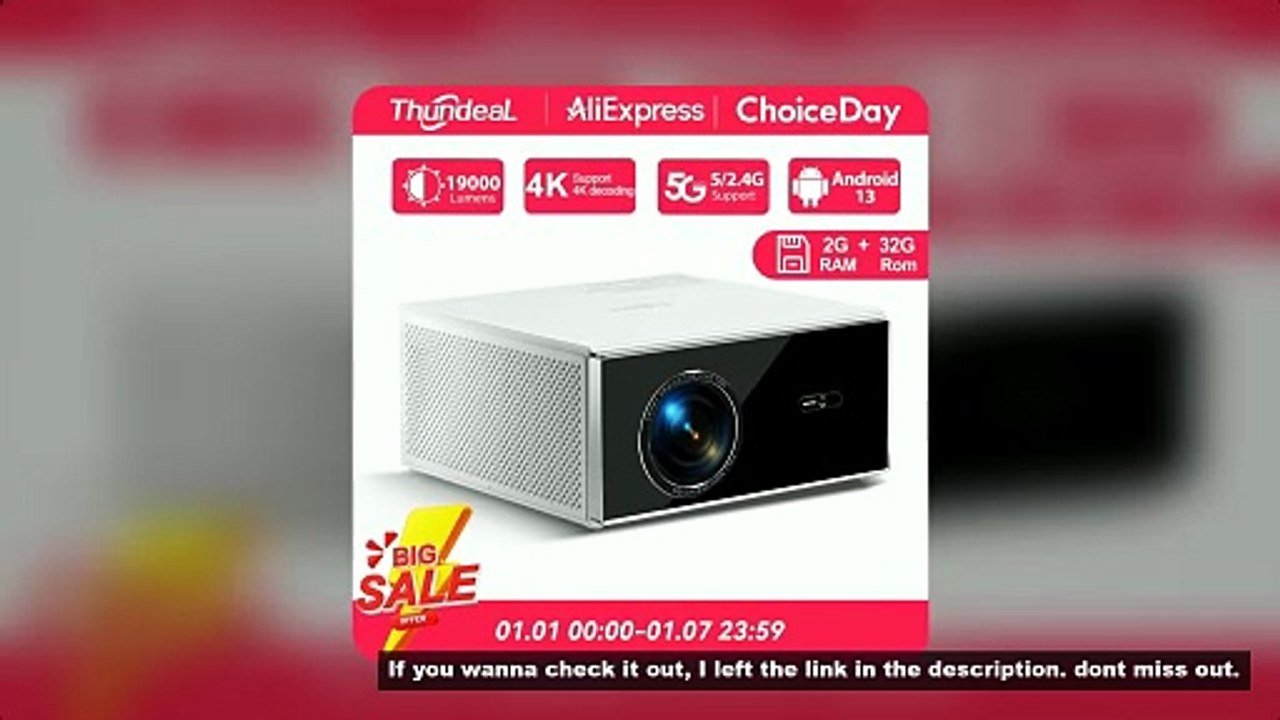ThundeaL TDA7W Full HD 1080P Projector Android 13 WiFi6 2G 32G Projetor 4k Video TDA7 Voice Control