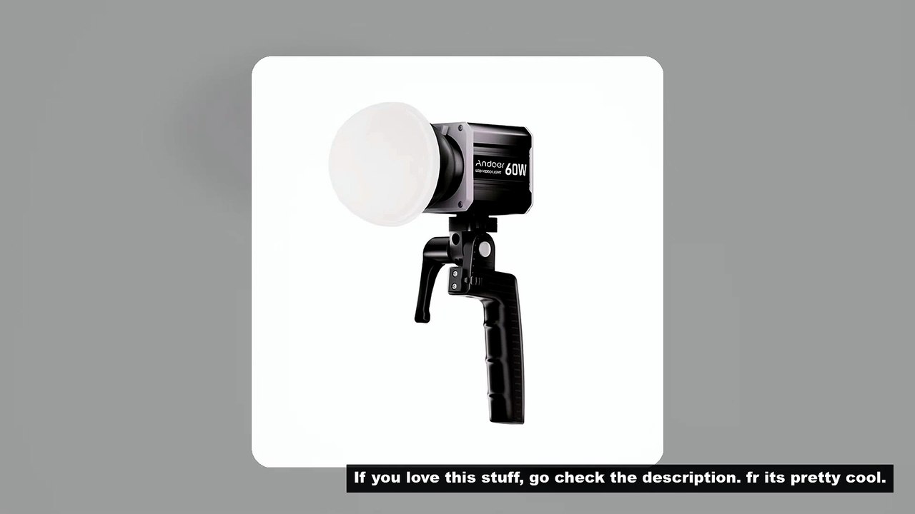 Andoer Tri-Color LED Video Light 60W COB Photography Light 2800K-6800K for Live Streaming Home Studi