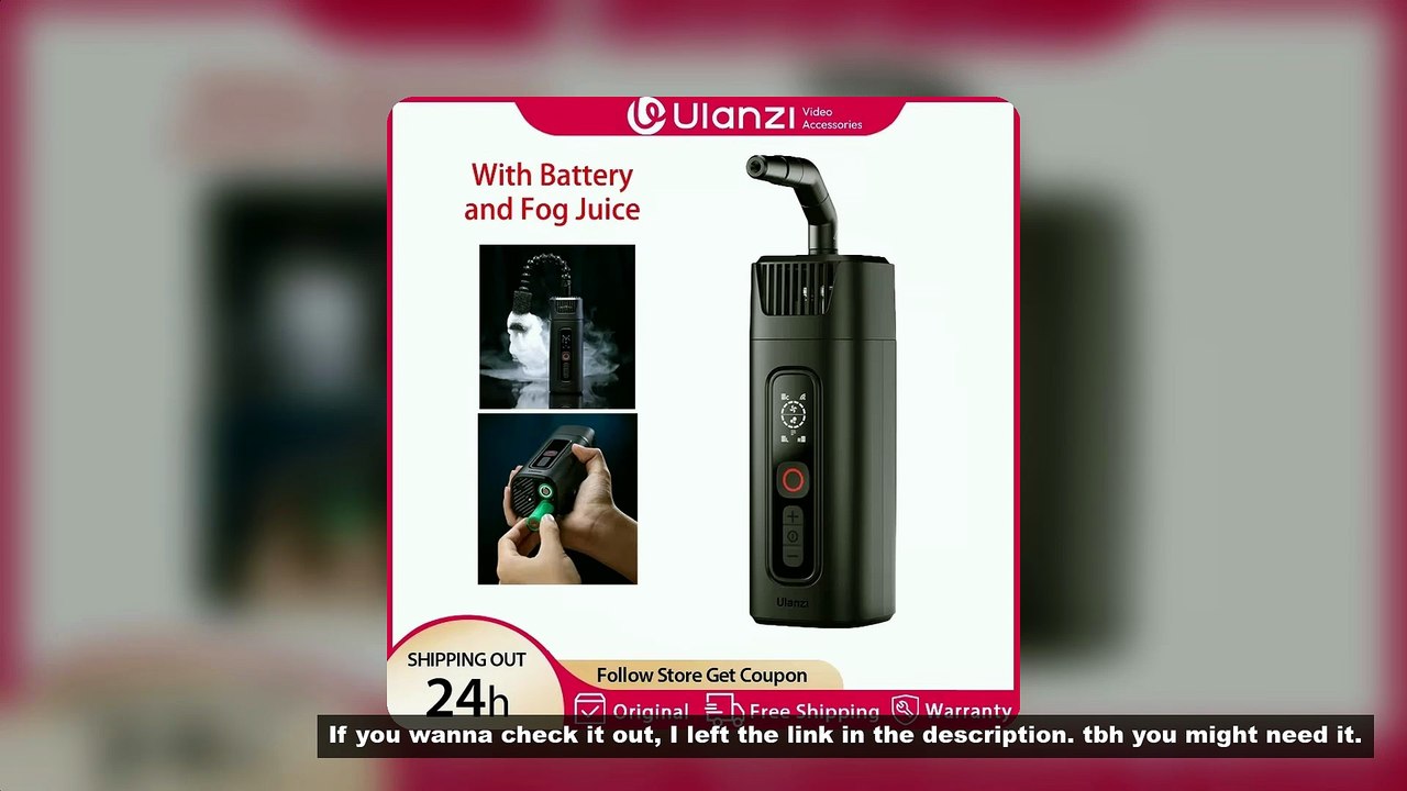 Ulanzi FM01 FILMOG ACE Portable 40W Fog Machine Handheld 10m Remote Control Smoke Machine Photograph