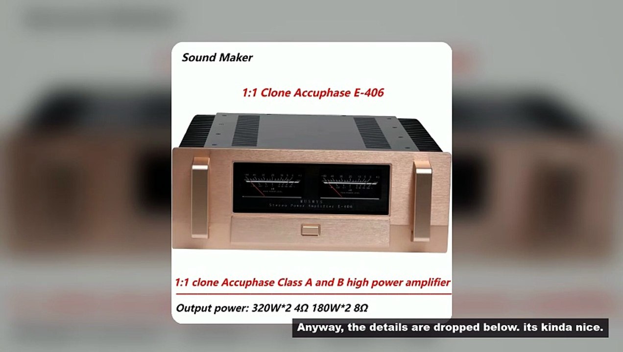 Sound Maker-1:1 Reference Accuphase E406 Inspired Design Class AB High Power HiFi Pure Power Amplifi
