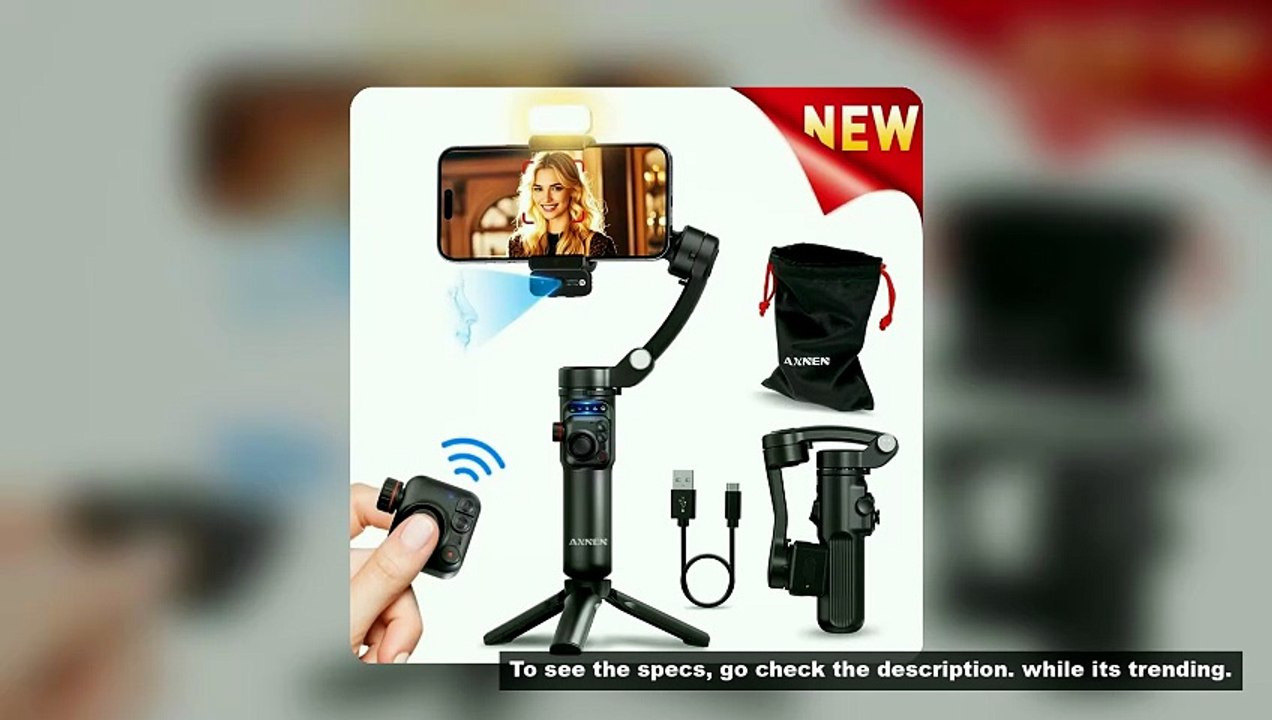 AXNEN M02 Gimbal Smartphone Stabilizer 3-Axis Anti-shake Video Record Handheld Selfie Gimbals for iP