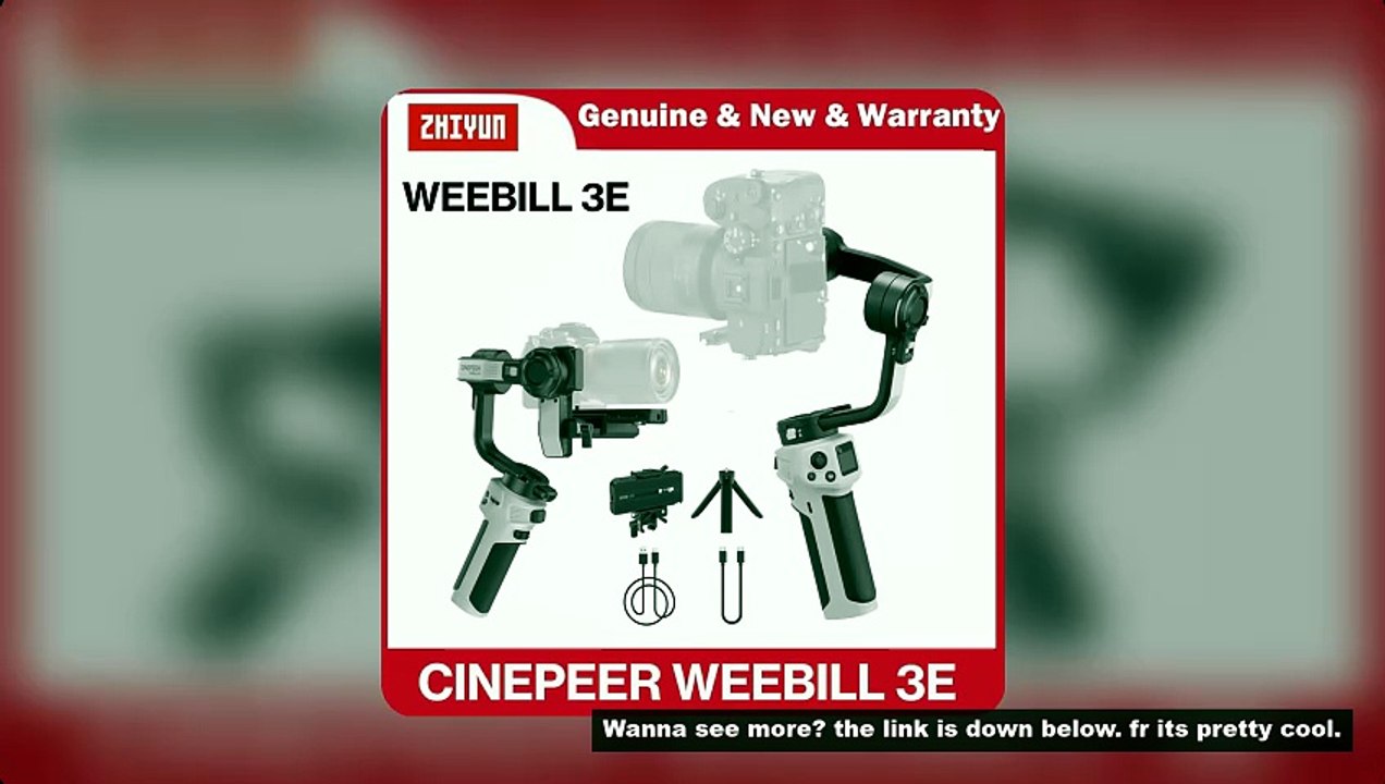 ZHIYUN CINEPEER WEEBILL 3E 3-Axis Handheld Camera Gimbal Stabilizer for DSLR Mirrorless Cameras for