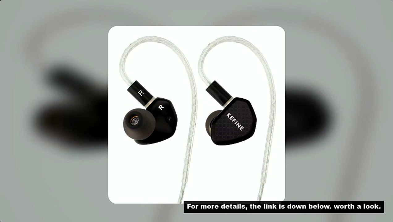 Kefine Klean 10mm DLC Diaphragm Dynamic Driver IEMs Hi-Fi In-ear Earphone with Nozzles and Comfortab