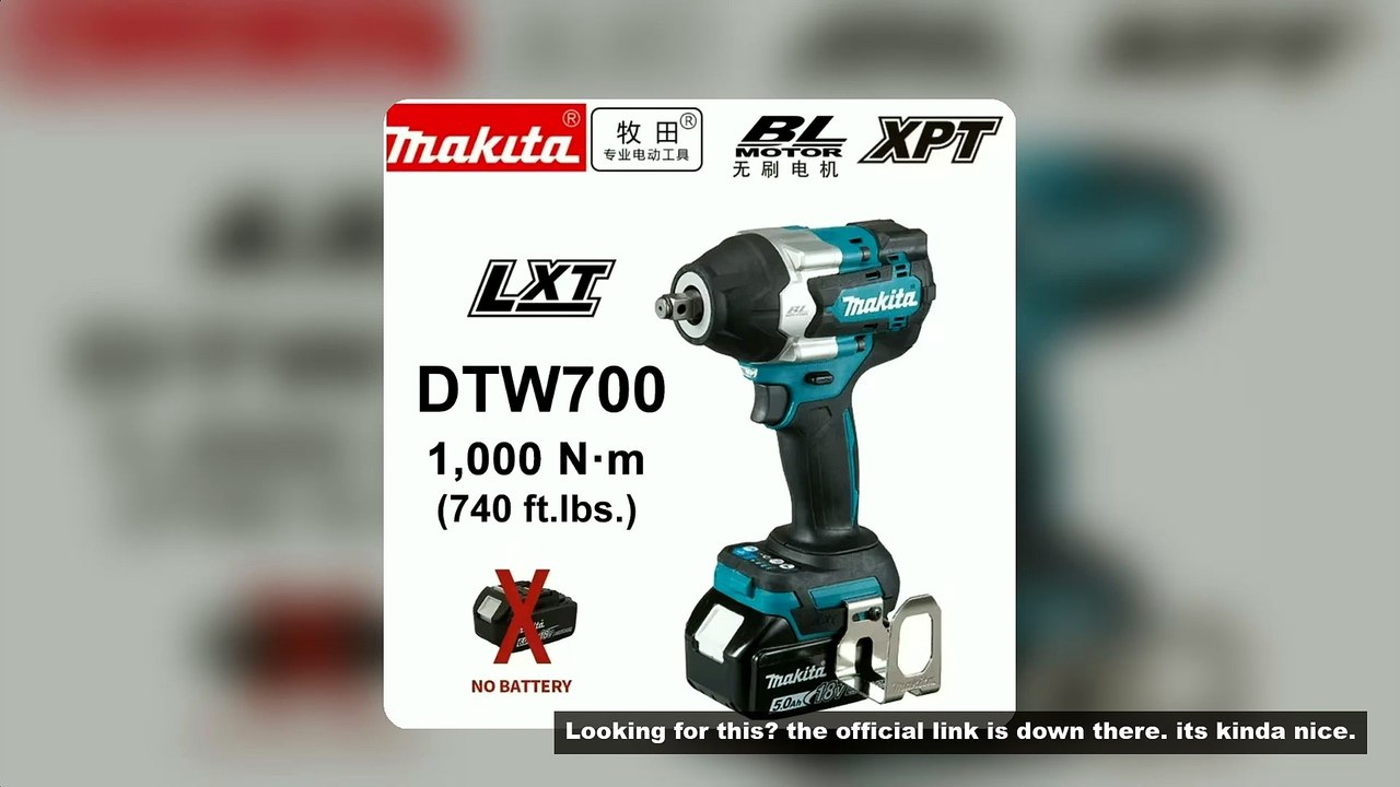 Makita DTW700 Cordless Impact Wrench 18V Brushless Motor 1000Nm Variable Speed Electric Wrench High
