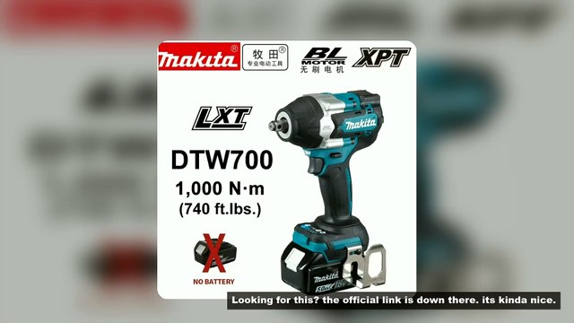 Makita DTW700 Cordless Impact Wrench 18V Brushless Motor 1000Nm Variable Speed Electric Wrench High
