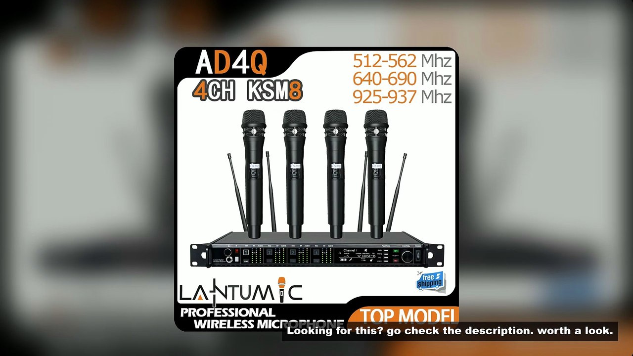 AD4Q Microfone 4 Channel KSM11 KSM8 Dynamic Wireless Microphone Professionl Microfono Inal�mbricos L