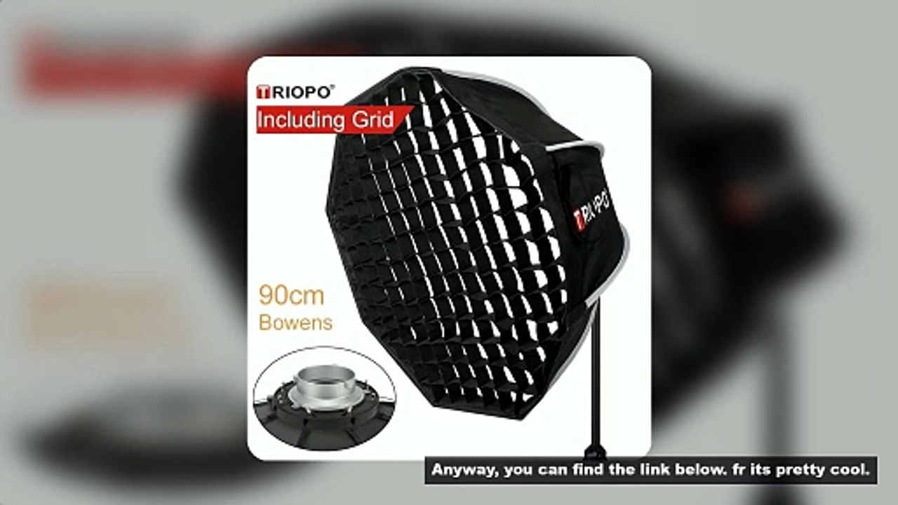 Triopo 90cm Photo Portabe Bowens Mount Softbox w/ Honeycomb Grid K90 Octagon Umbrella Outdoor Soft B
