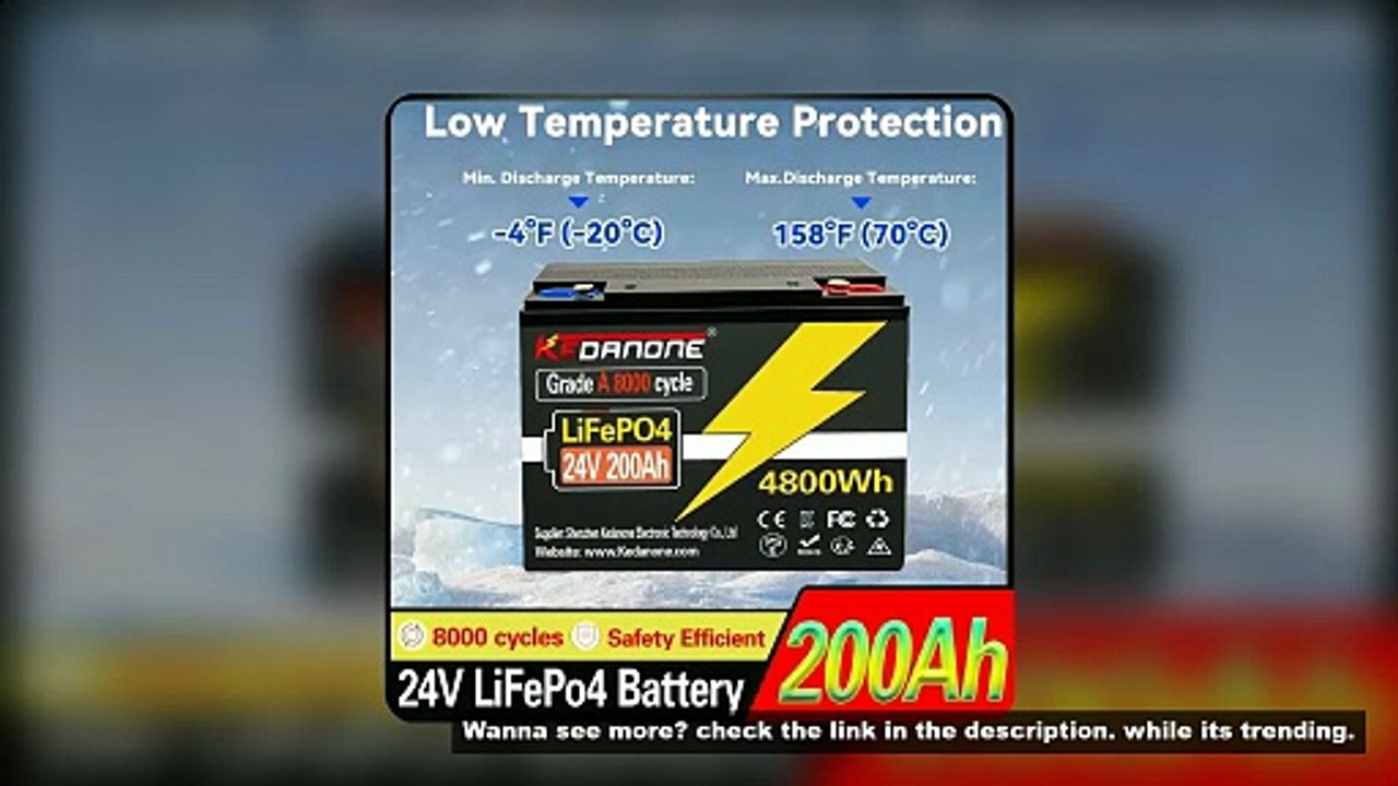 LIFEPO4 24V 32700 200AH Battery Is Integrated with BMS 200A for RV Solar External Rechargeable Netwo