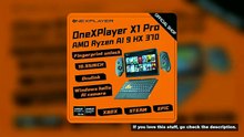 OneXPlayer X1pro AI HX 370 Onexconsole 10.95 Inch  Qculink Laptop Replaceble D-PAD  Wins Hello AI Ca