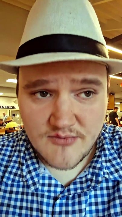 Joshua Dufurrena shows us his dinner he got from Golden Corral