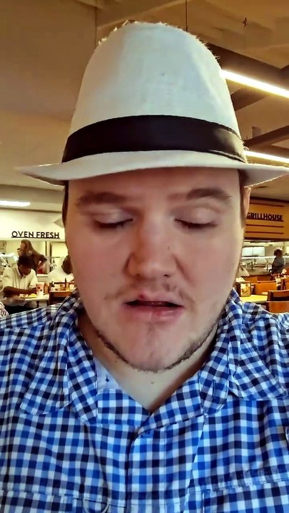 Joshua Dufurrena shows us his dinner he got from Golden Corral