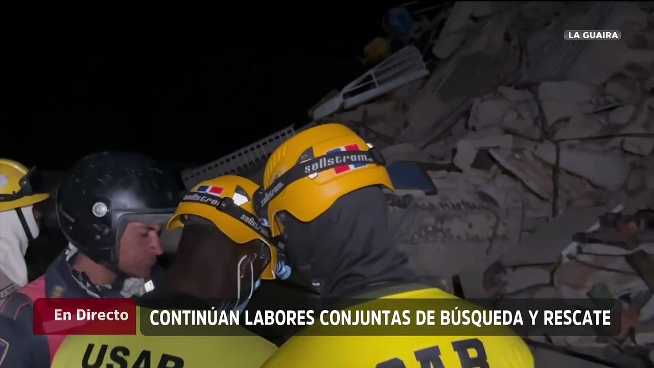 Continúan labores de rescate en La Guaira con el apoyo técnico de la República Dominicana
